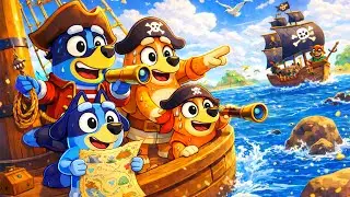 Following the Ancient Map 🗺️🏝️ Bluey&rsquo;s Family Sets Off on a Treasure Quest ✨| Funny Bluey Animation