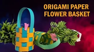 Origami paper flower basket #diy #diy #paper #art #craftideas #crafts #simple #origami