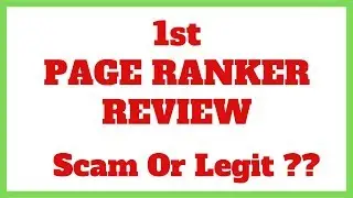 1st Page Ranker Review | Truth On Ali G