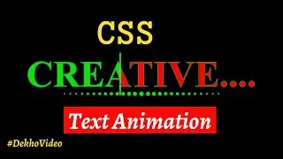 Creative Text Animation Just Using HTML And CSS | Code With Vicky