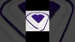 Satisfying falling domino heart