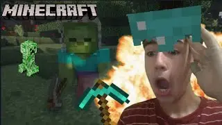 NOOB plays Minecraft Survival *goes wrong*