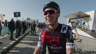 Simon Pellaud - Interview au d&eacute;part - Etape 2 - Volta ao Algarve em Bicicleta 2023