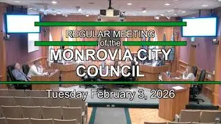 Monrovia City Council | February 3, 2026 | Regular Meeting