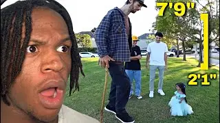 Worlds Tallest Man Meets The Worlds Shortest Women!
