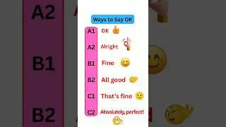 Ways to Say OK 👍| Levels of OK #english #englishgrammar