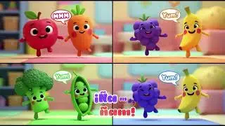 Verde, Rojo, &iexcl;Mmm! 🍎🥦 | Canci&oacute;n infantil para comer sano | Frutas y verduras