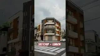 SketchUp Model + Lumion Realistic Animation😯🫢 #sketchup #tutorial #lumion #shorts #shortvideo