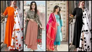 Simple plain Palazzo Suits Designs || Suts with Different Colours of Dupatta