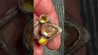 Hand crafted pure Gold in color COPPER ring |