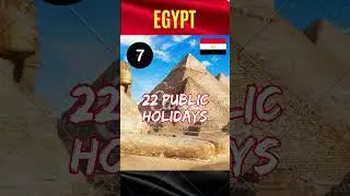 Top 10 Countries With Highest Numbers of Public Holidays #shorts  #holiday
