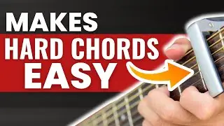 Fingers Can't Reach? This Capo Trick Makes Hard Chords Easy-Peasy! (good for small hands)