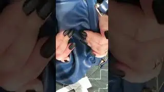 ASMR squeezing soft vintage vinyl bag #shorts #asmr #asmrtingles
