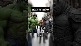 HULK'TAN RHİNO&rsquo;YA YUMRUK #shorts #hulk #yapayzeka #komik #keşfet #marvel #trendingshorts #r&ouml;portaj
