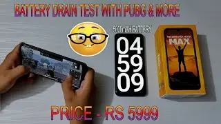 Gionee max battery drain test with pubg & more