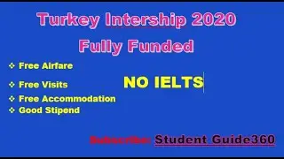 Turkey Fully Funded Internship 2020 for International Students
