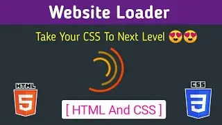 CSS Website Loader | Create a website Loader | Advanced CSS #cssanimation