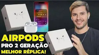 AIRPODS PRO 2 gera&ccedil;&atilde;o R&Eacute;PLICA PERFEITA com CANCELAMENTO de ru&iacute;do da shopee! CHOCADO com a QUALIDADE!