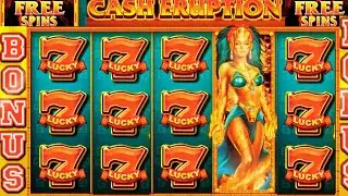 Cash Eruption Slot  Bonus Feature Gameplay Session  Free Spins