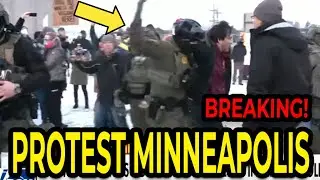 BREAKING - Protest Break Out Minneapolis - Agents Clash With Protesters!