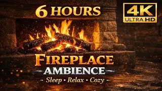 🔥 6 HOURS 4K Fireplace Sounds for Sleep & Relaxation | Ultra HD #fireplace #relaxing
