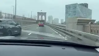 Driving over the Brooklyn Bridge (5/May/2025) #brooklynbridge #america #uber #newyork 