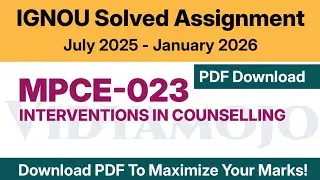 IGNOU MPCE 023 Solved Assignment 2025-26 PDF Download | MAPC: MA Psychology 2nd Year