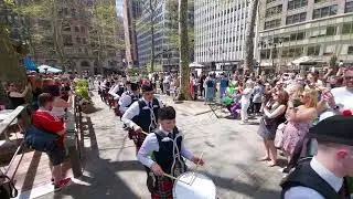 Scottish bagpipes in New York City❤️: the St. Columbus school band from Kilmacolm, Scotland