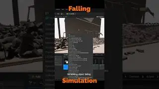 Ruin Object Drop Simulation in Unreal Engine #shorts #tutorial #unrealengine #simulation