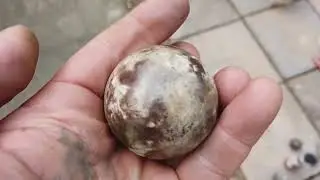 Hand made mud ball