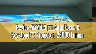 Review WiMiUS 【Auto Focus & Keystone】Projector, 26000 Lumen WiFi 6 Bluetooth Full HD 1080P Portable