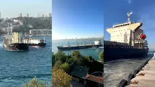 Ship collision and recovery on Bosphorus Strait Istanbul #shipaccident #crash #accident