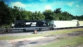 NS P60 Newton, NC Railcam W/ Ex-Conrail SD40-2's 3349 & 3352 7/7/20 AWESOME!!!