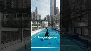 Tennis players playing pickleball #tennis #pickleball #fun