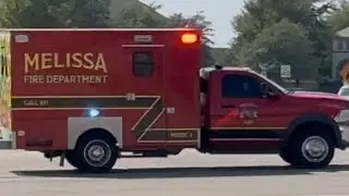 (Powercall + Wail/Yelp) Melissa Fire Department Medic 1 Responding/Transporting 12/16/25