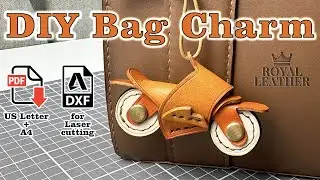 DIY Leather Motorcycle Bag Charm | PDF + DXF Pattern for Handcraft & Laser Cutting
