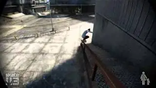 Skate 3 - No Hand Christ Air Gap To Rail
