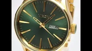 NIXON WATCH A356-1919 THE SENTRY SS GOLD GREEN SUNRAY MENS A3561919 ニクソン セントリーSS ゴールド グリーン サンレイ メンズ