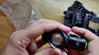 Распаковка налобного фонаря YUPARD T6 Zoom 3xAAA 1x18650