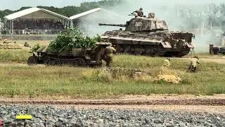 Fury Flanks the King Tiger &ndash; Battlefield Reenactment at Tankfest 2025
