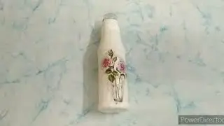 deco transfer glass bottle | easy deco transfer ideas &hearts;️ |easy glass bottle painting #decotransfer
