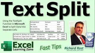 Using the Microsoft Excel TextSplit Function to Separate Data into Multiple Cells