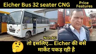 Eicher 32 Seater non AC staff bus price features full detail in Hindi