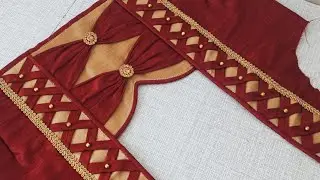New designer blouse back neck design || cutting and stitching back neck blouse design || blouse