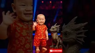 Beb&ecirc; fofo e seu incr&iacute;vel drag&atilde;o (cute baby and your amazing dragon) #baby #cute #shorts