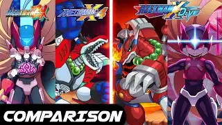 ROCKMAN X DiVE - Boss Battle Comparison (Magma Dragoon And Omega Zero) [4k]