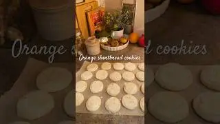 Orange shortbread cookies|holiday cookie recipe #cozybaking #bakingasmr #slowliving