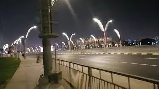 Night walk at Corniche Doha Qatar
