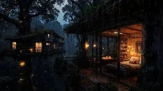 Gentle Rain in a Warm Wooden Bedroom 🌧️ | Fall Asleep Fast the Moment You Press Play | RAINY Haven