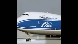 Air Bridge Cargo 747 takes off from Moscow #shorts